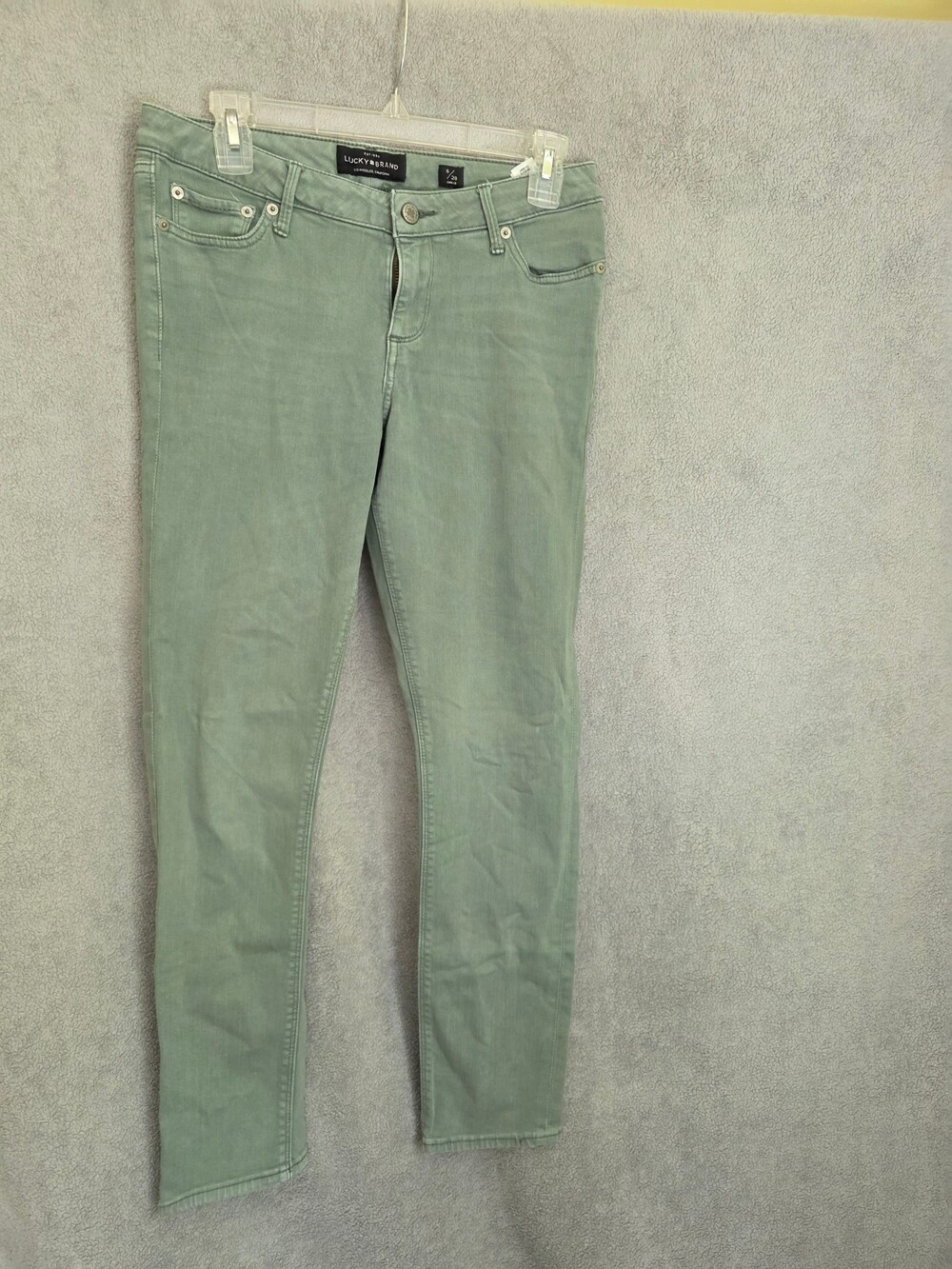 Lucky Brand Lolita Skinny Ankle Jeans Size 6 Green Five Pocket
